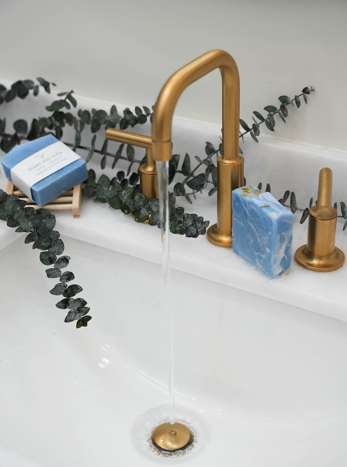 Lavender Eucalyptus soap lifestyle photo