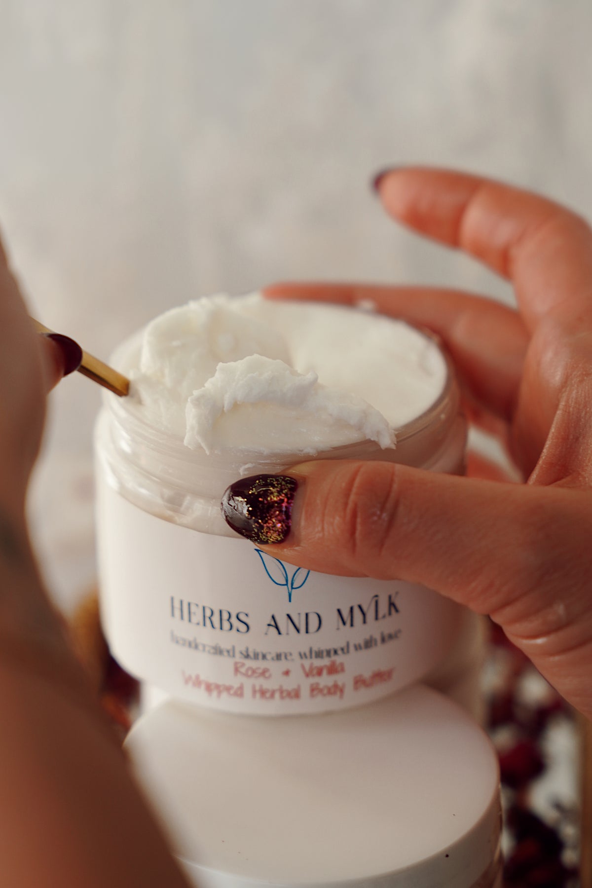Herbs and Mylk botanical body butter collection - handcrafted whipped moisturizers