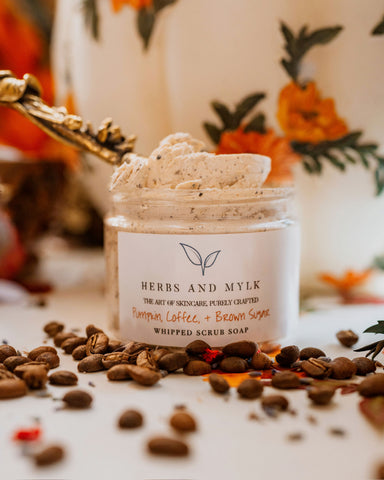 Pumpkin Coffee & Brown Sugar Whipped Scrub Soap
