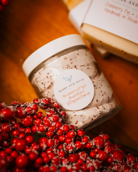 Cranberry, Fig & Cashmere Whipped Scrub Soap