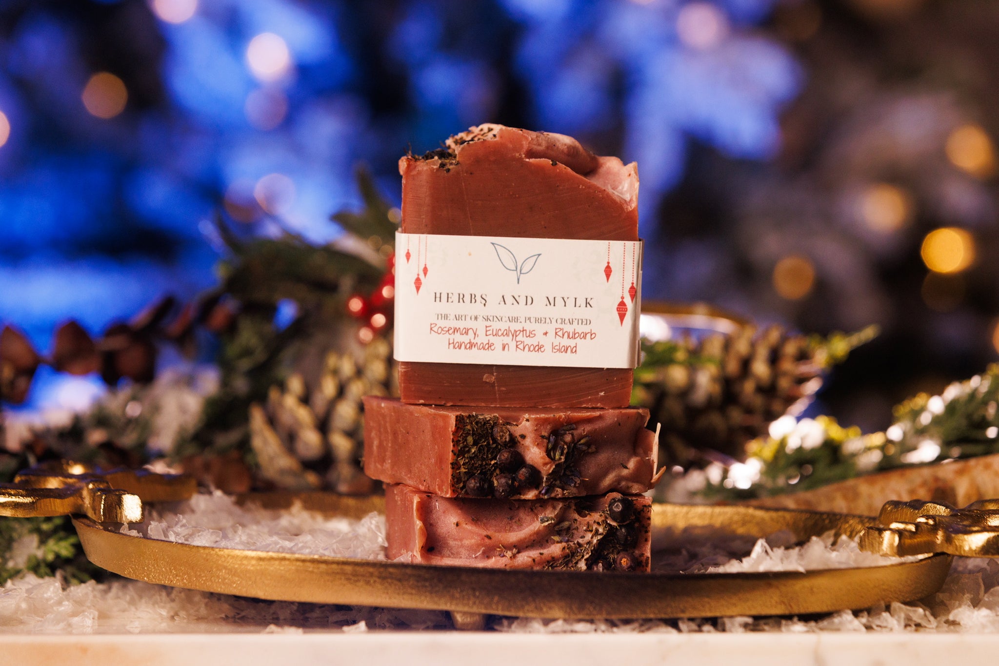 Rosemary, Eucalyptus & Rhubarb Organic Plant Based Bar Soap