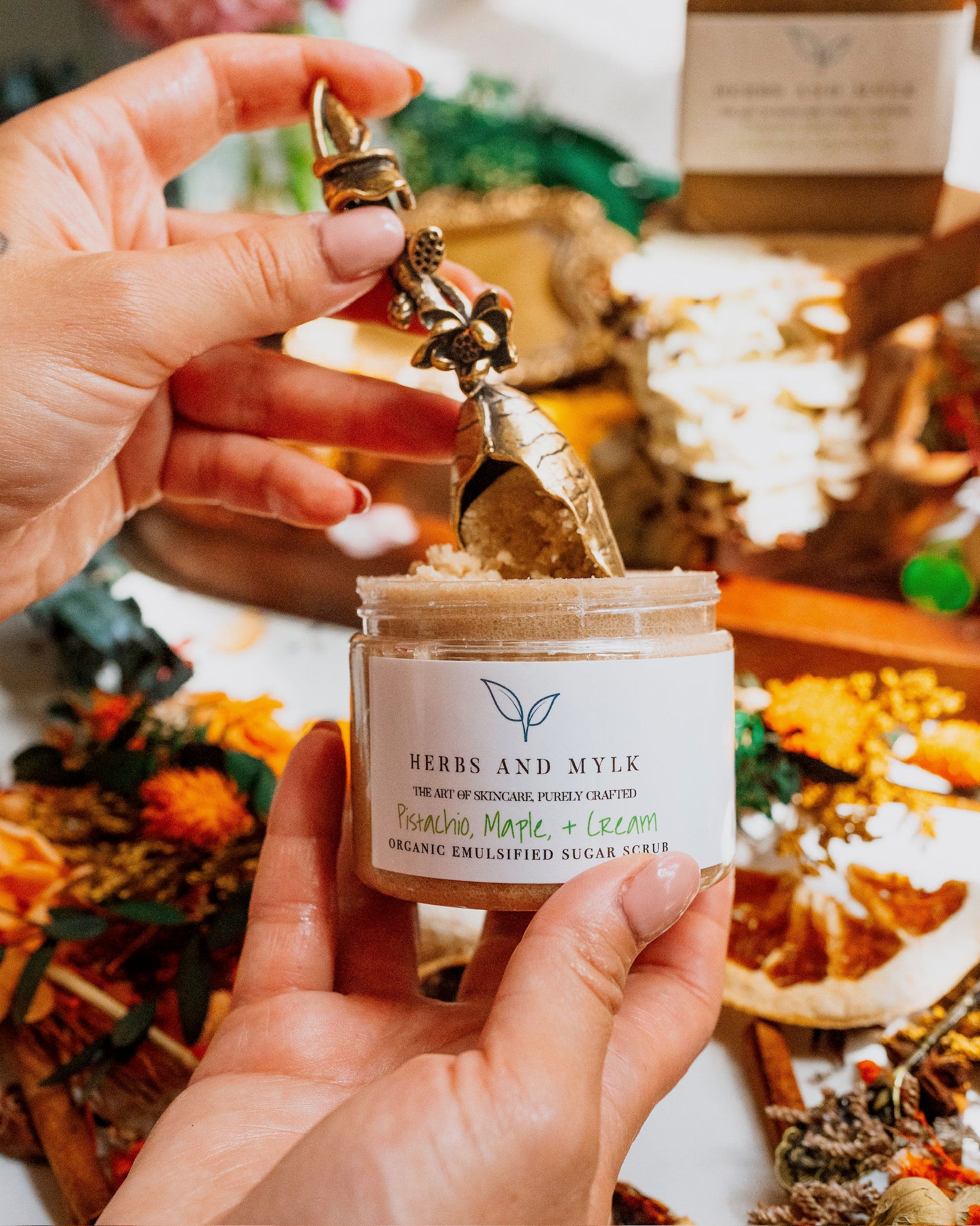 Pistachio Maple Cream Organic Emulsified Sugar Scrub