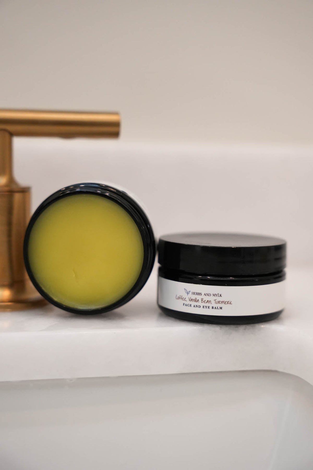 Coffee Vanilla Bean Turmeric Eye Balm jar