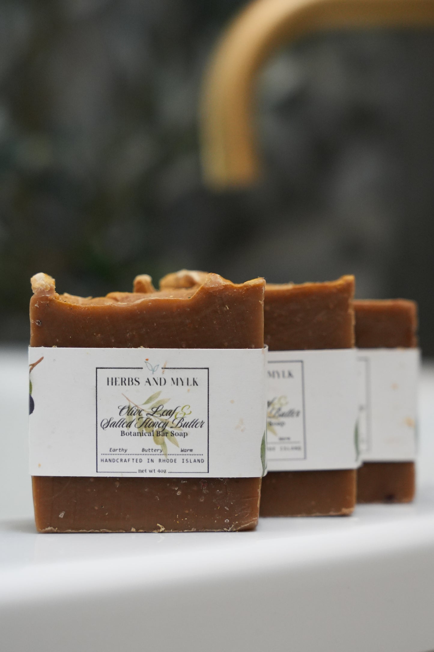 Olive Leaf + Salted Honey Butter Artisan Bar Soap