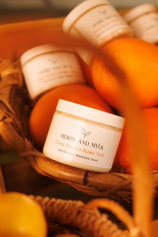 Orange Blossom + Meadow Thistle Botanical Whipped Soap