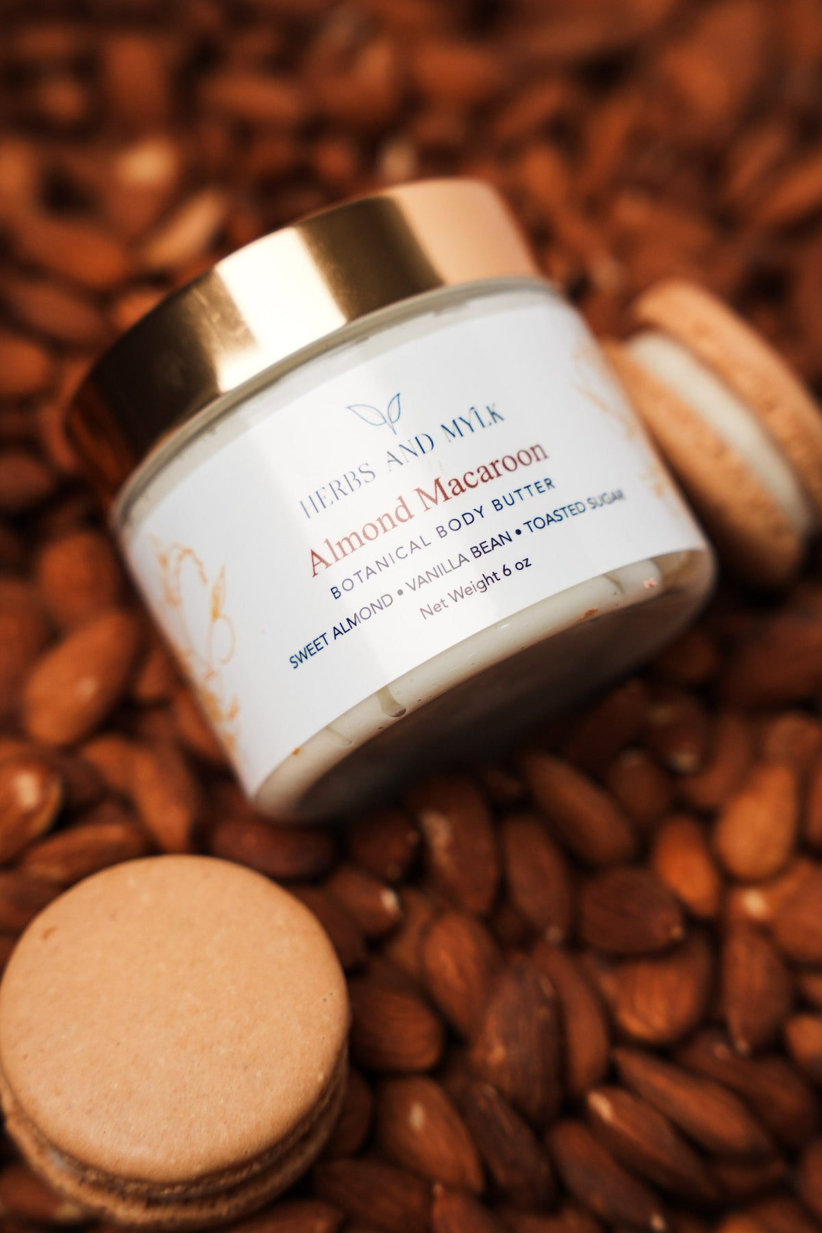 Almond Macaroon body butter texture close-up