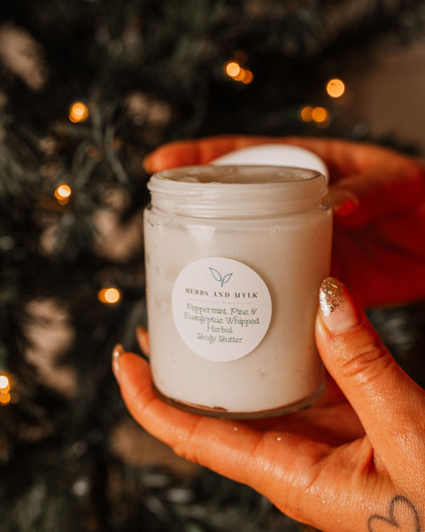 Peppermint, Pine & Eucalyptus Whipped Herbal Body Butter