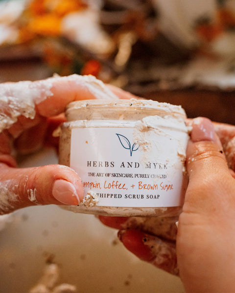 Pumpkin Coffee & Brown Sugar Whipped Scrub Soap