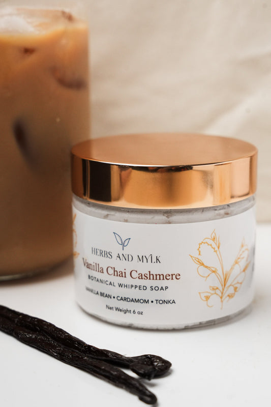 Vanilla Chai Cashmere whipped soap jar