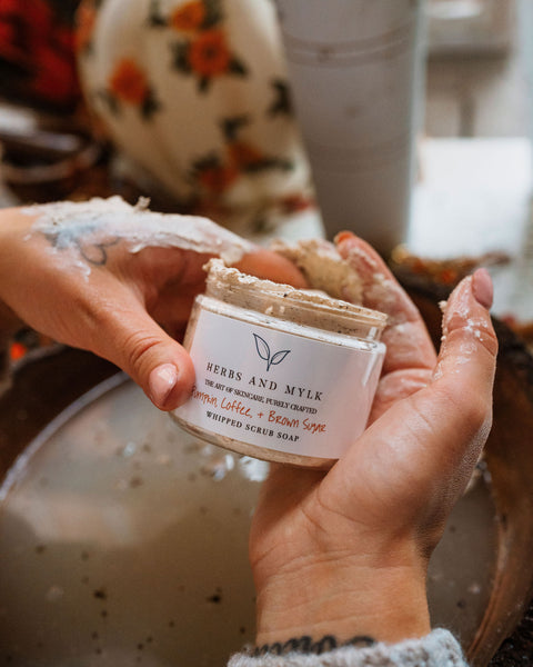 Pumpkin Coffee & Brown Sugar Whipped Scrub Soap