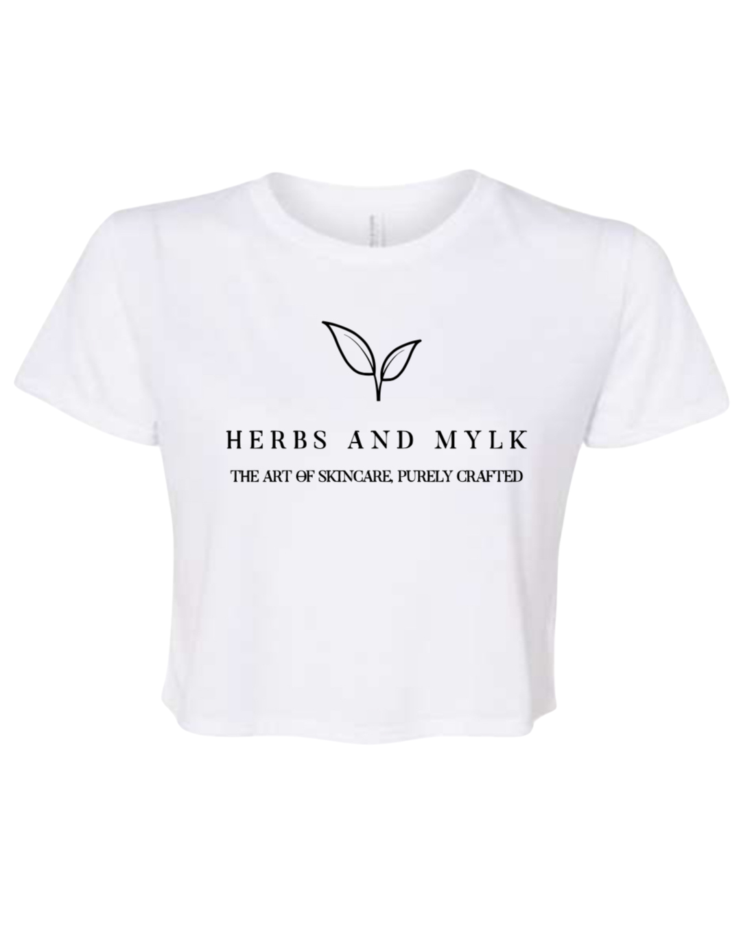 Herbs and Mylk Logo Crop – White