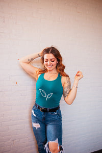 Teal Herbs Active tank