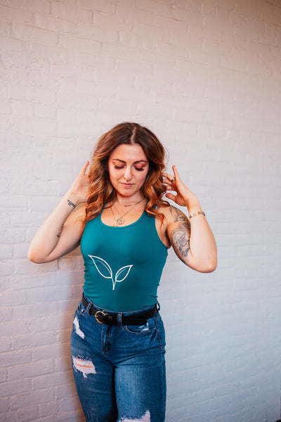 Teal Herbs Active tank